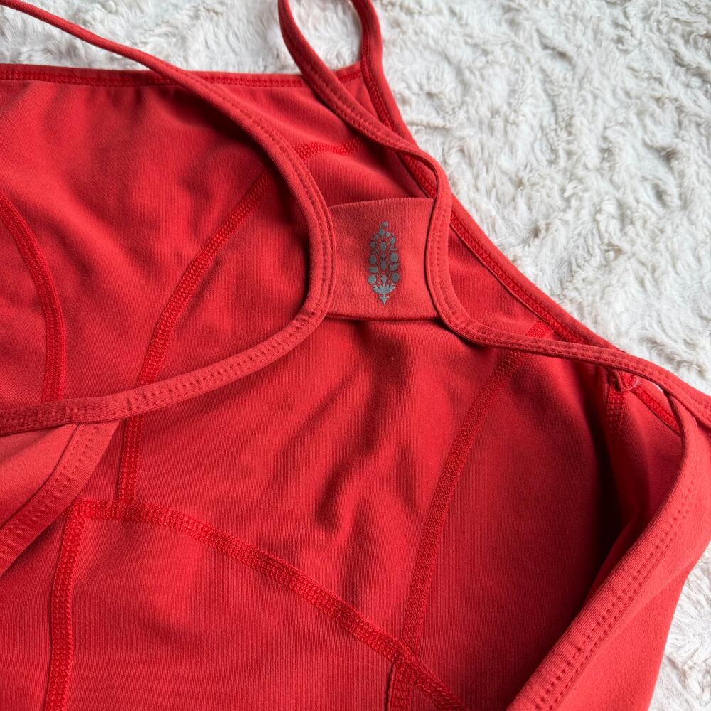 FP movement side to side performance onesie jumpsuit coral red free people S‎ - Picture 12 of 17